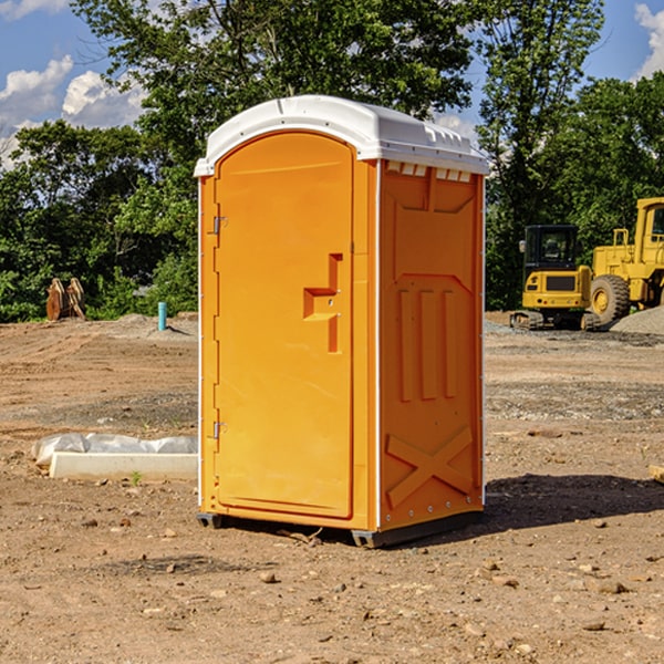 how often are the portable restrooms cleaned and serviced during a rental period in Fort Mohave